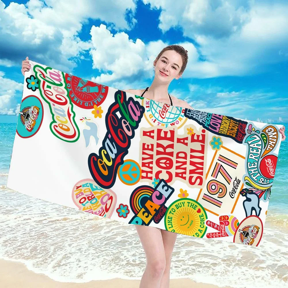 Coca-cola Beach Towels Large Shower Towel Bathroom Accessories For Home Spa Women's Bathrobe Sauna Travel Serviette Sport Bath 3