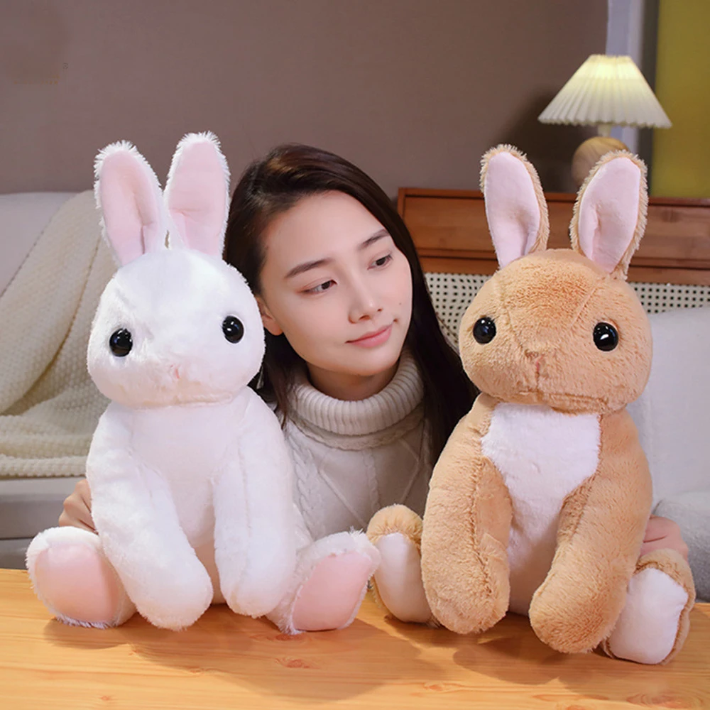 Soft Cute Snow Bonnie Rabbit Stuffed Plush Toy Birthday Gift