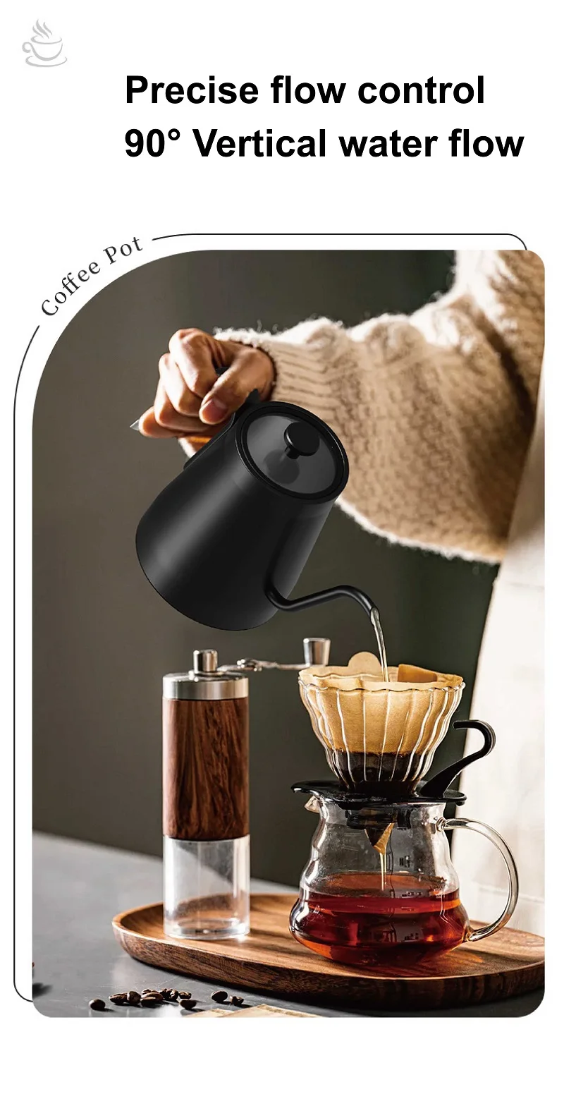 Description Picture 5 of item110V/220V Electric Kettle Gooseneck Kettle 1350W Hand Brewed Coffee Kettle Temperature Controlled Kettle Smart Tea Kettle 800ml