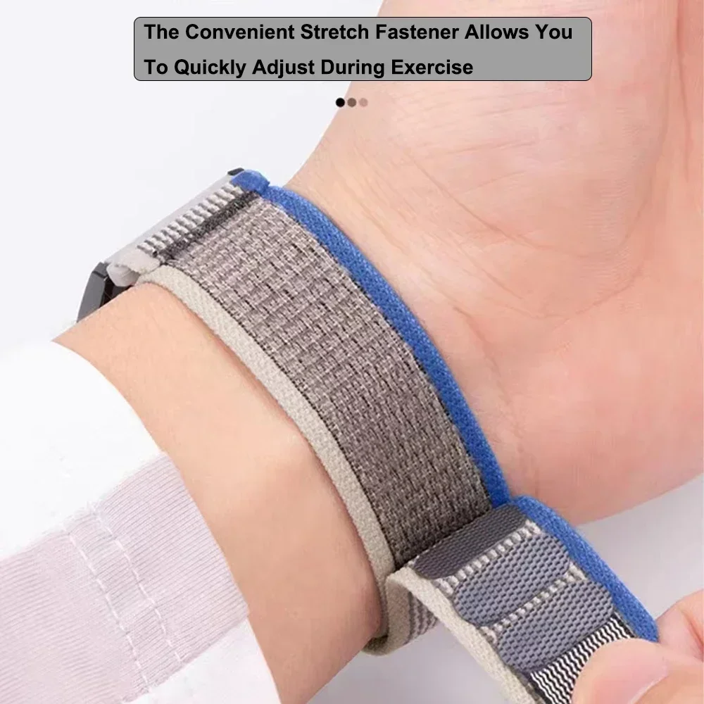Versatile Nylon Velcro Watch Strap Bracelet - 20mm/22mm