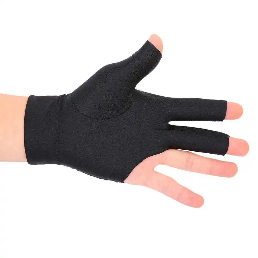 Description Picture 3 of item4 Pcs Pool Shooters Open 3 Fingers Glove Professional Spandex Snooker Billiard Glove Pool Left Hand Three Finger Glove