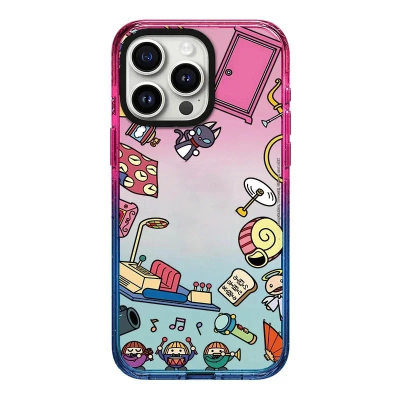 

Cartoon 2.0 Acrylic Colorful Border iPhone 11 12 13 15 14 Pro Max Protective Case, Fits iPhone 15 Pro Max