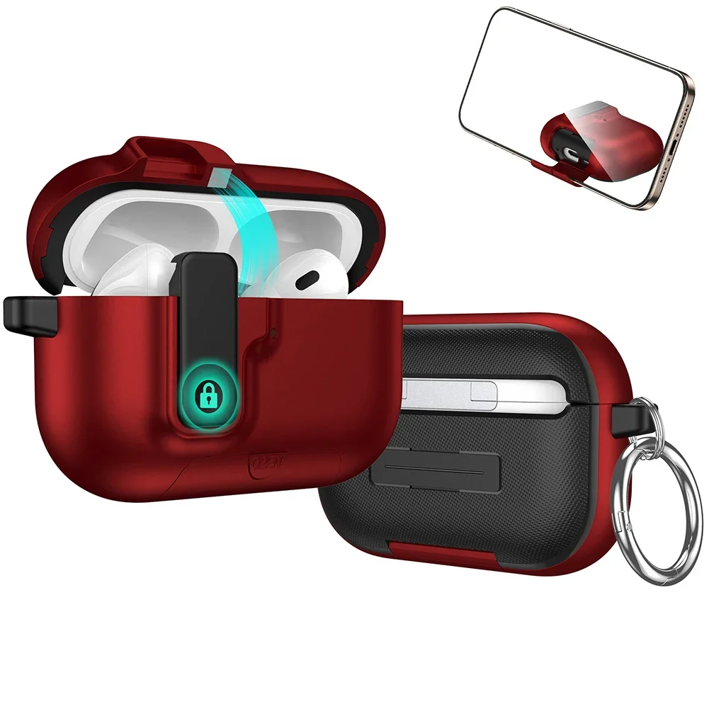 Luxury Shockproof Protective Earphone Case with Hook