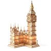 Robotime 3D Wooden Puzzle Game Big Ben,Tower Bridge for Children Adult Gift DIY With Light 1