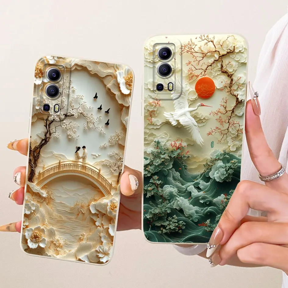 Floral TPU Soft Silicone Shockproof Bumper Case - New Fashion Design