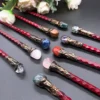 Natural Citrine Amethyst Magic Wand Witchcraft Crystal Quartz Stone Scepter Props DIY Hairpin Healing Home Decor Children Gift 5