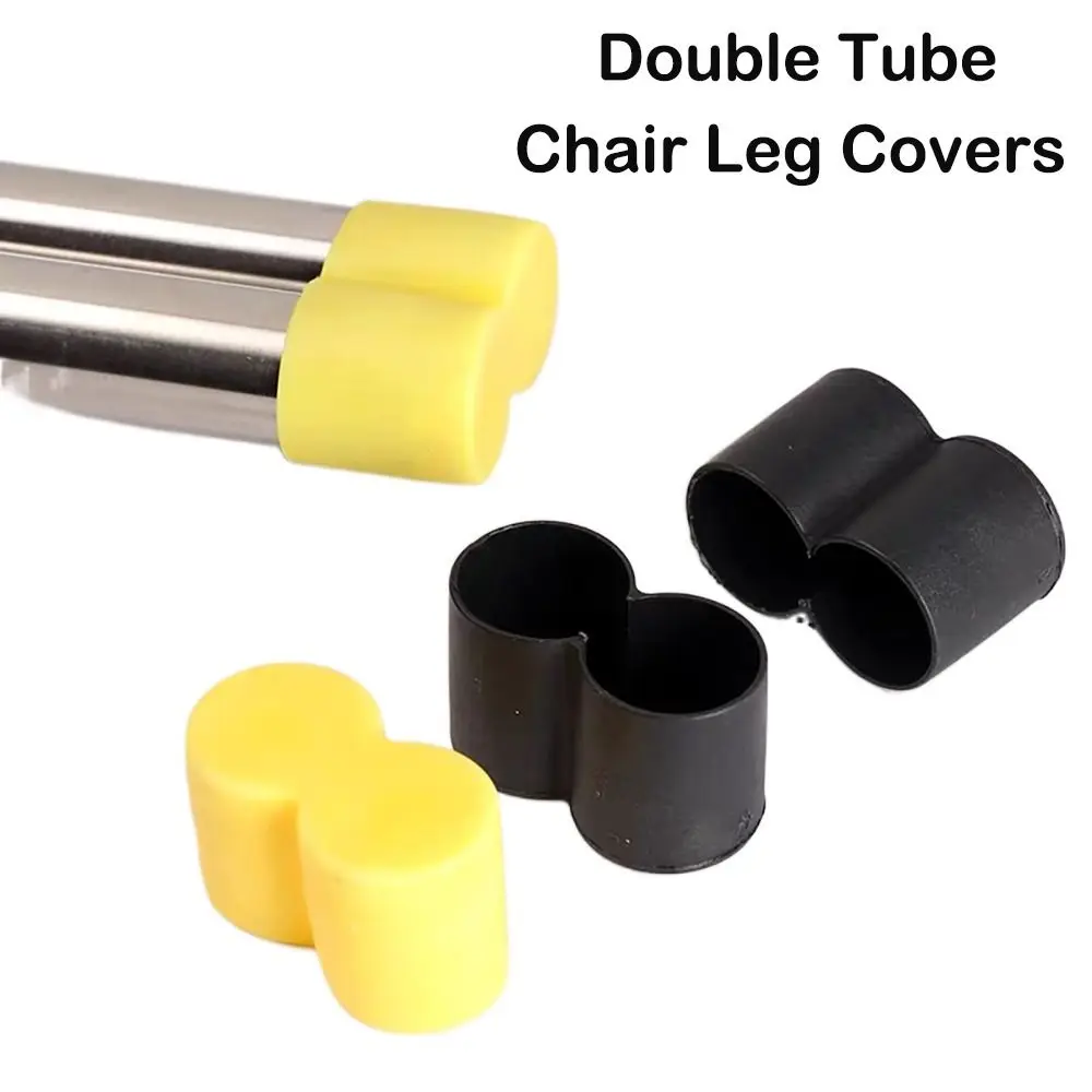 

4pcs Table Chair Leg End Caps Plastic Double Tube Furniture Feet Covers Tips Floor Protectors Home Office Furniture Accessories
