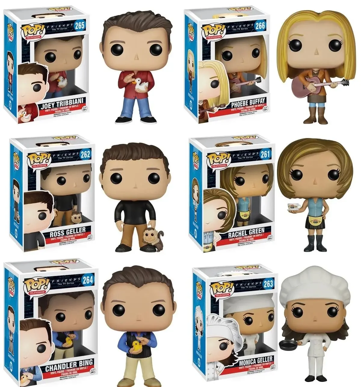 thumbnail image 1 of FUNKO pop Friends RACHEL GREEN #261 ROSS GELLER #262 Figuras de acción de juguete Colección Modelo Juguetes de vinilo para niños Regalo de cumpleaños, 1 of 5
