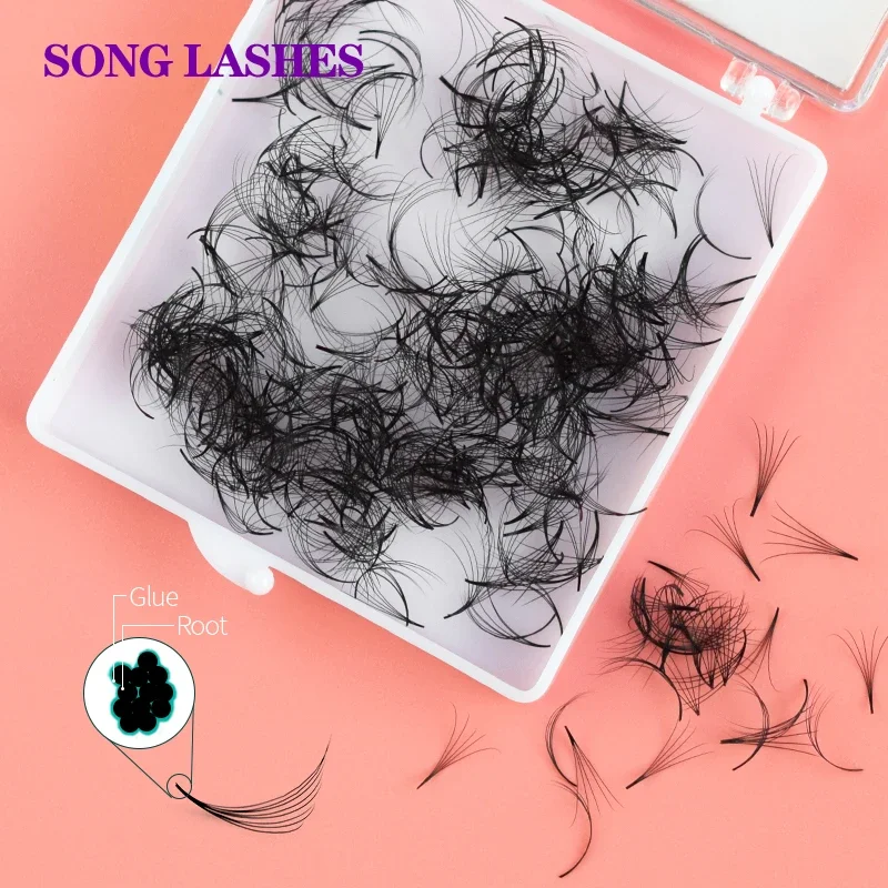 SONG LASHES  0.10 0.05 thickness Premade Fans Pointy Base Eyelash Extensions Sharp Thin Root  6D 8D 10D 12D 0.05 thickness