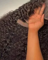 100% Human Hair Curly Wigs Water Wave Lace Frontal Wig 40inch Deep Wave 13x4 13x6 HD Lace Frontal Wig On Sale 300% High Density