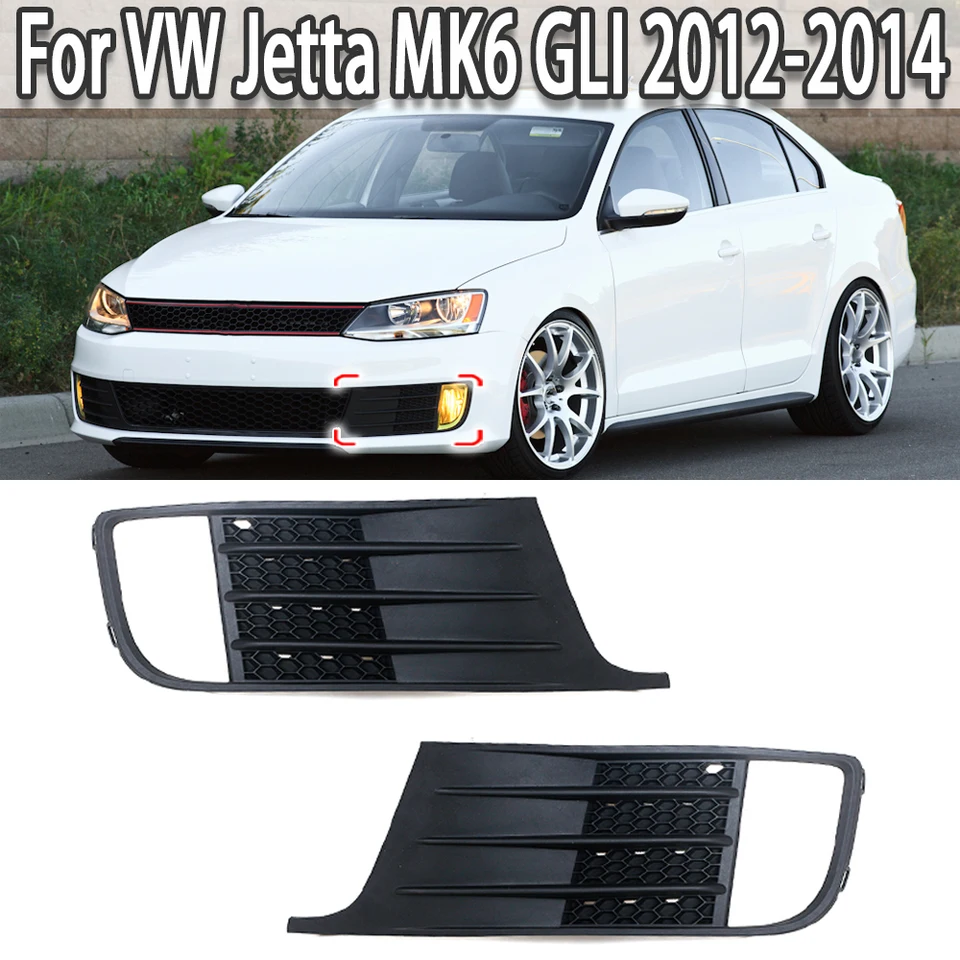 2 個フロント左右バンパーフォグライトランプグリルカバー VW 2 個フロント左右バンパーフォグライトランプグリルカバー VW