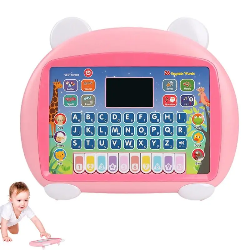 

Обучающий планшет для малышей, музыкальный игровой планшет, интерактивные обучающие и обучающие игрушки для малышей, подарки на день рождения для 4, 5, 6