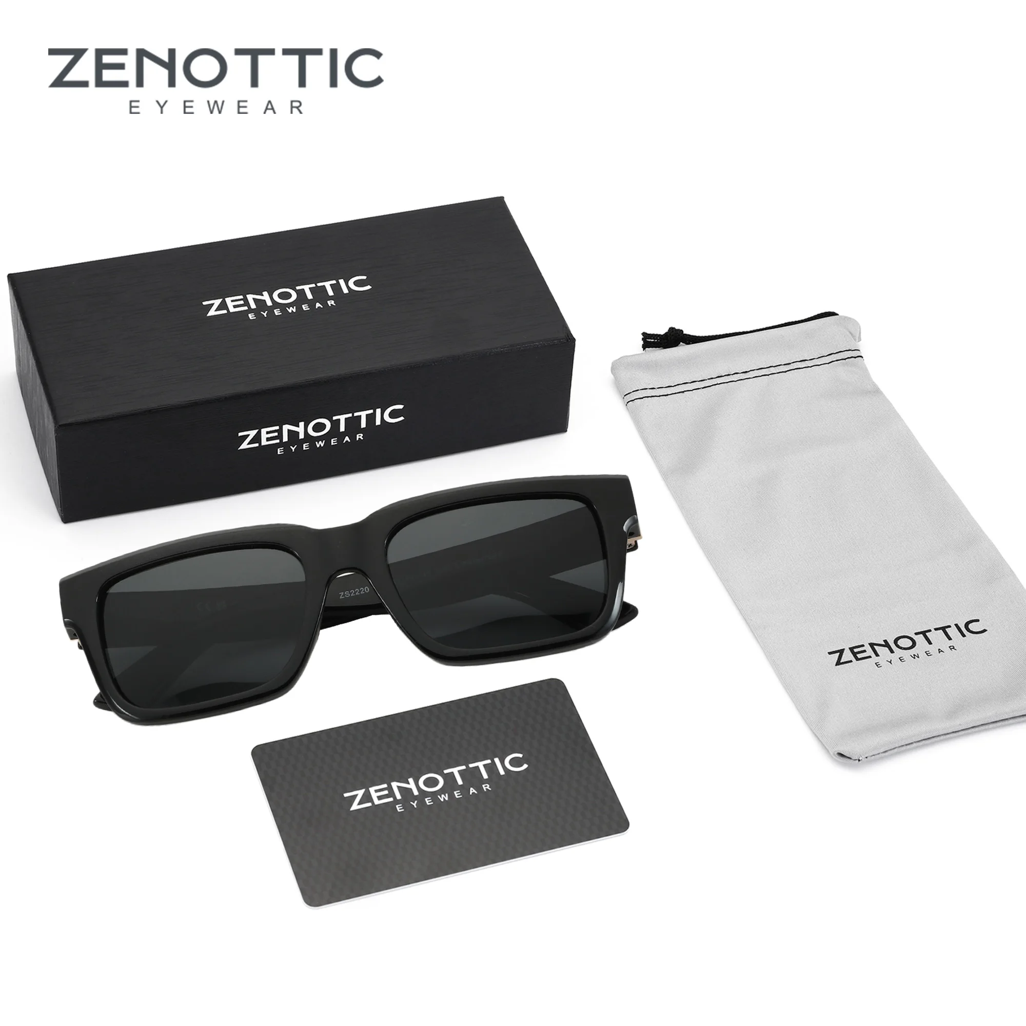 ZENOTTIC 패션 직사각형 선글라스 남성 여성 편광 UV400 보호 클래식 유행 운전 태양 안경