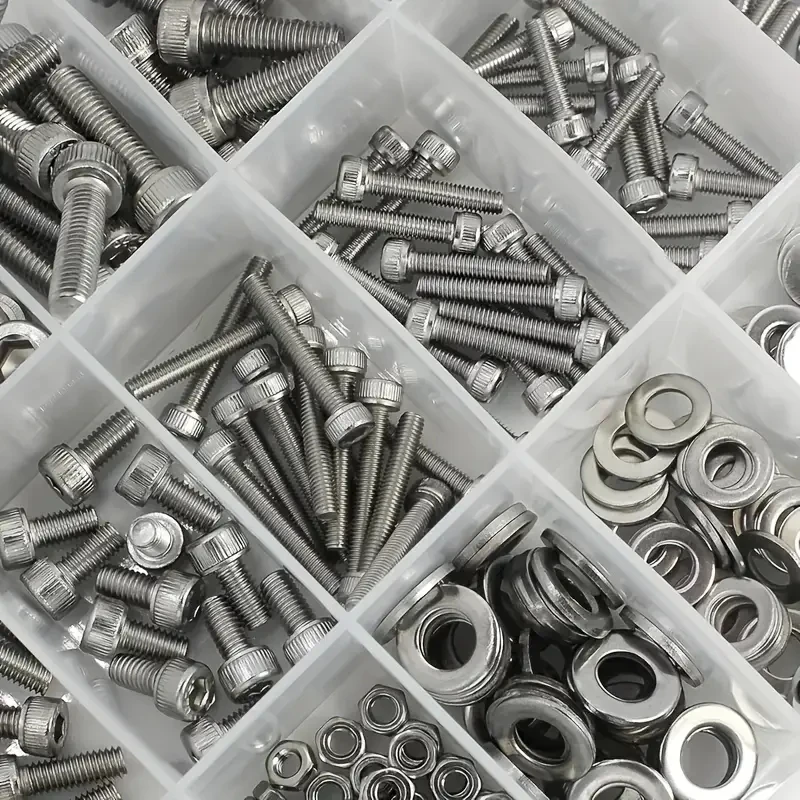 560 M3 M4 M5 M6 hexagon bolt kit 304 stainless steel cup head hexagon bolt, nut, washer sorting kit