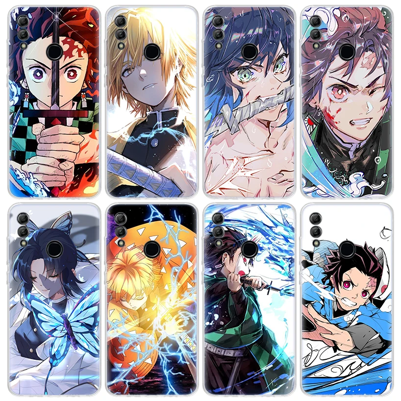 Anime Demon Slayer Custodia Morbida Per Telefono Per Huawei Honor 10 Lite 9 20 8S 8X 9X Y5 Y6 Y7 Y9S P Smart Z 2019 7A 7X 8A Pro Coque Co
