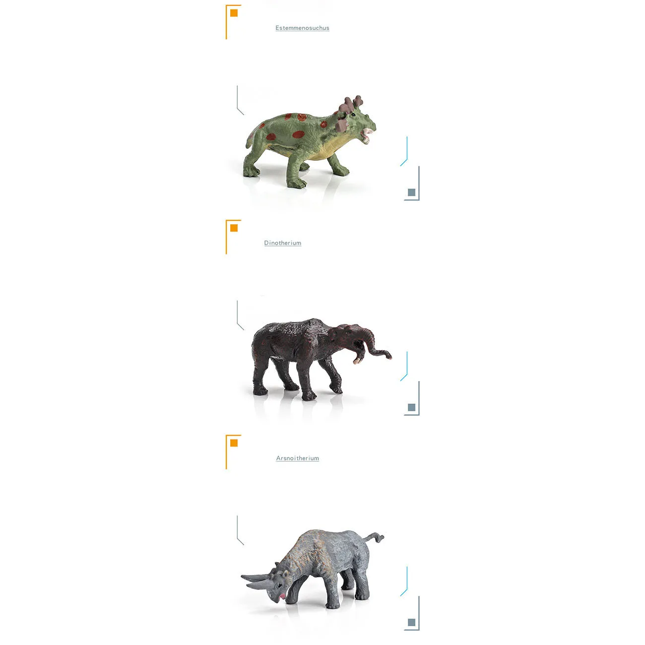 12 simulierte prähistorische Tiermodelle der antiken Hominiden, riesiges Nashorn, Mammoten, mehrere dekorative Spielzeuge für Kinder – Detail 7