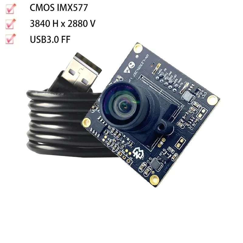 4K 12MP HD USB3.0 카메라 모듈 IMX577 센서 100 ° AF/FF (..
