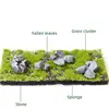1pc Artificial Grass Turf Miniature Terrain Landform Mountain Moss Lichen Vegetation Landscape Garden Decoration Diorama Scenery 3