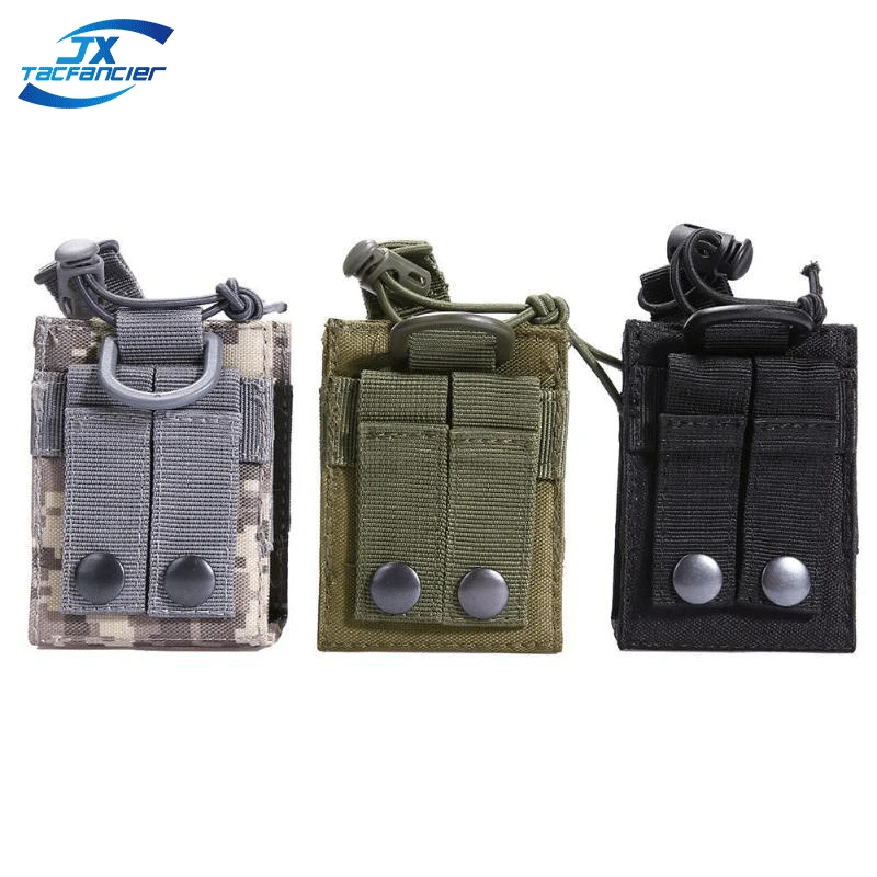 

600D Tactical Molle Radio Walkie Talkie Pouch Waist Bag Holder Pocket Portable Interphone Holster Carry Bag for Hunting Camping