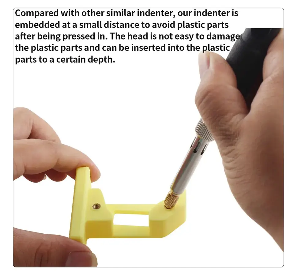 Heat Insert Nut Iron Tip TS100 Soldering Iron Tip Insert Internal Thread Head M2-M8 Brass Hot Melt Insert Nut Insertion Kit image 4