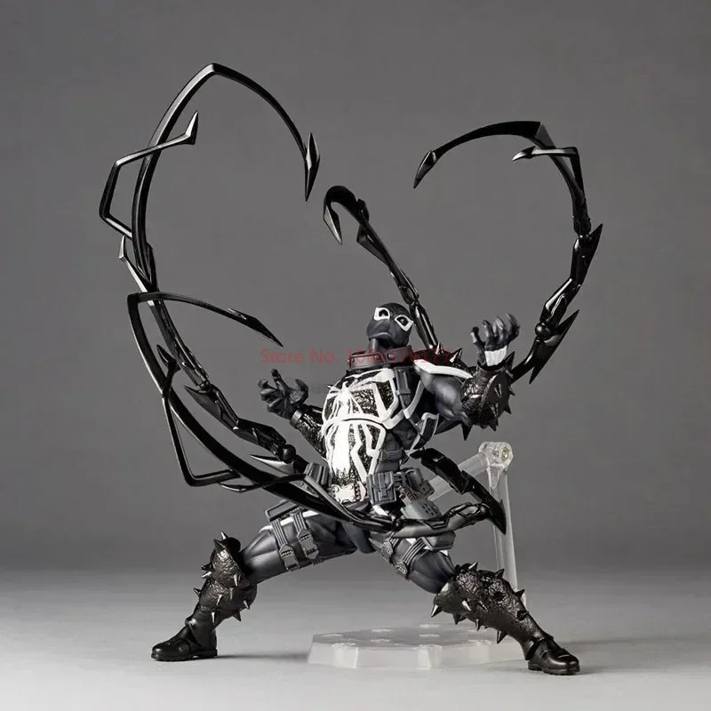 New Venom Revoltech Amazing Yamaguchi Figures Agent Venom Anime Figure Model Eugene Thompson Revoltech Figure Collection Gift