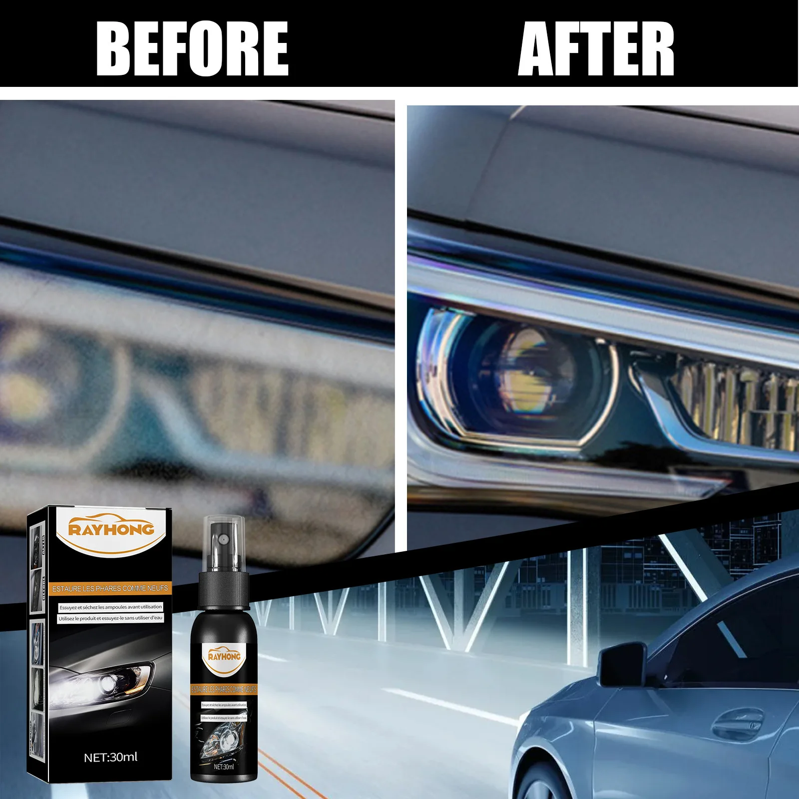 Car Headlight Restoration Polish Kits Agent Scratch Remover Repair Fluid Clean Paste Car Paint Care Refurbish Agent Accessories images - 6