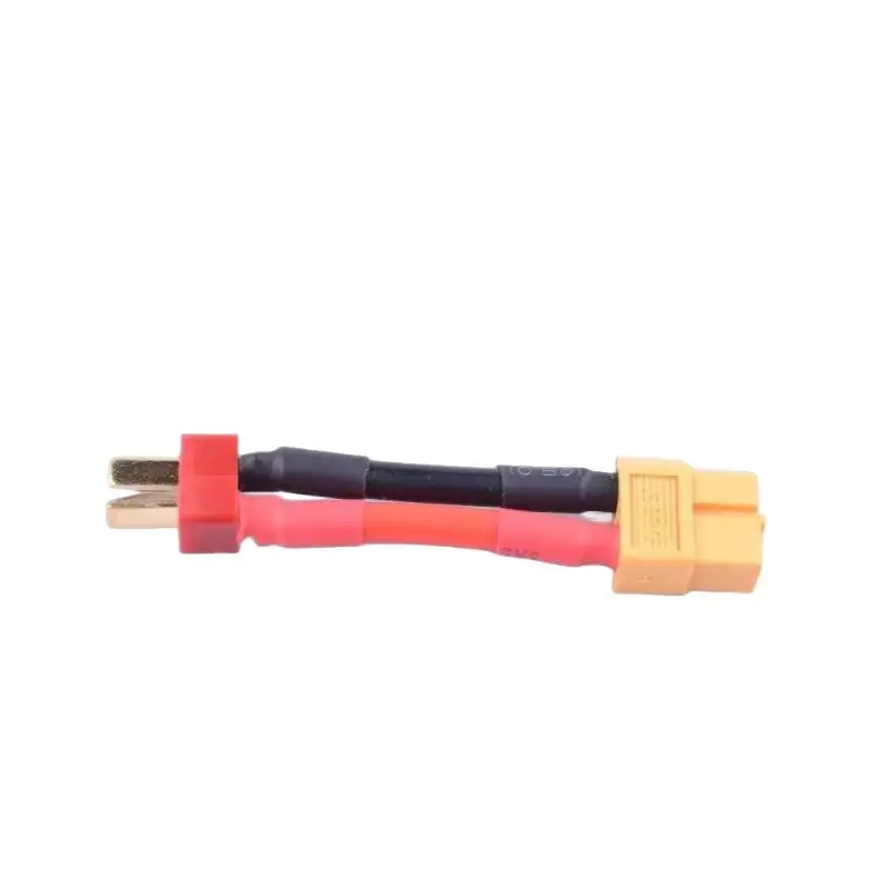 Adaptateur RC LiPo XT60 femelle à Deans T-Plug mâle, lot de 2 pièces, isolation thermorétractable