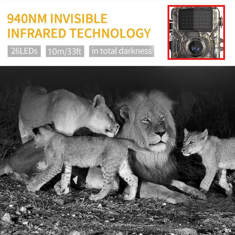 2 Inch Hunting Camera Outdoor Cameras Night Vision Scouting Camcorder Video Waterproof