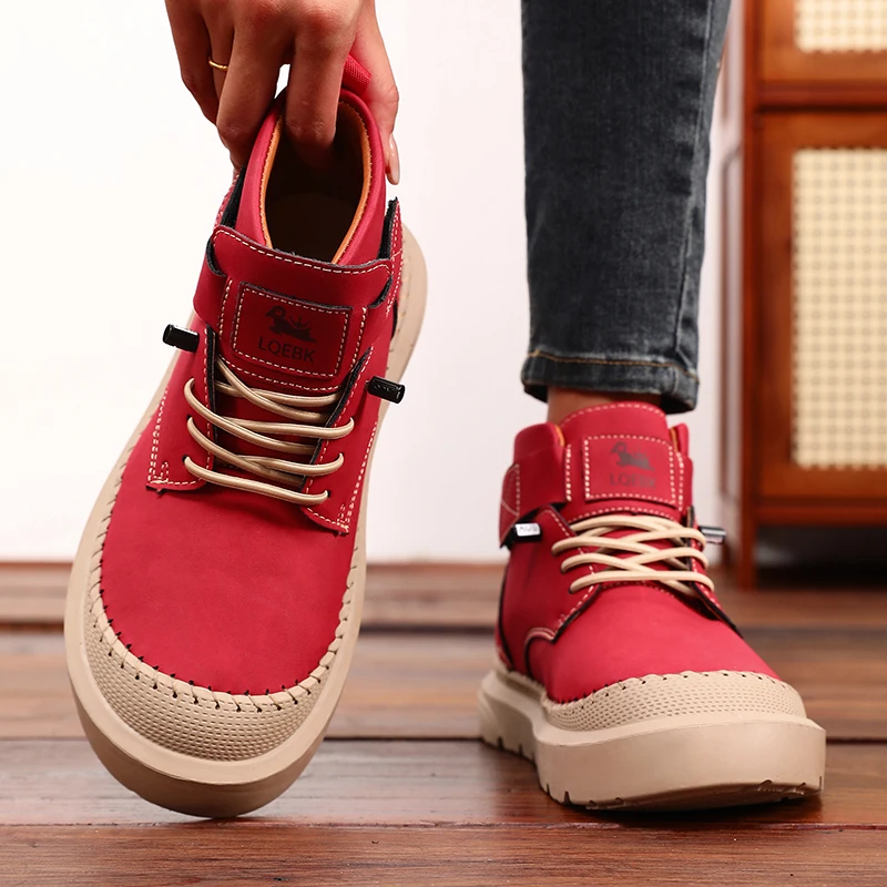 Women’s Suede Mid-Top Shoes Mid-Top Casual Shoes Lace-up Design Non-slip Thick Sole Comfort Daily Wear Trendy Famle Ankle Boots