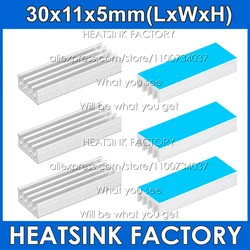 Free Shipping No Tape / With Thermal Tape, 30x11x5mm Aluminum Radiator Heatsink Cooler for DIP VGA VRAM RAM