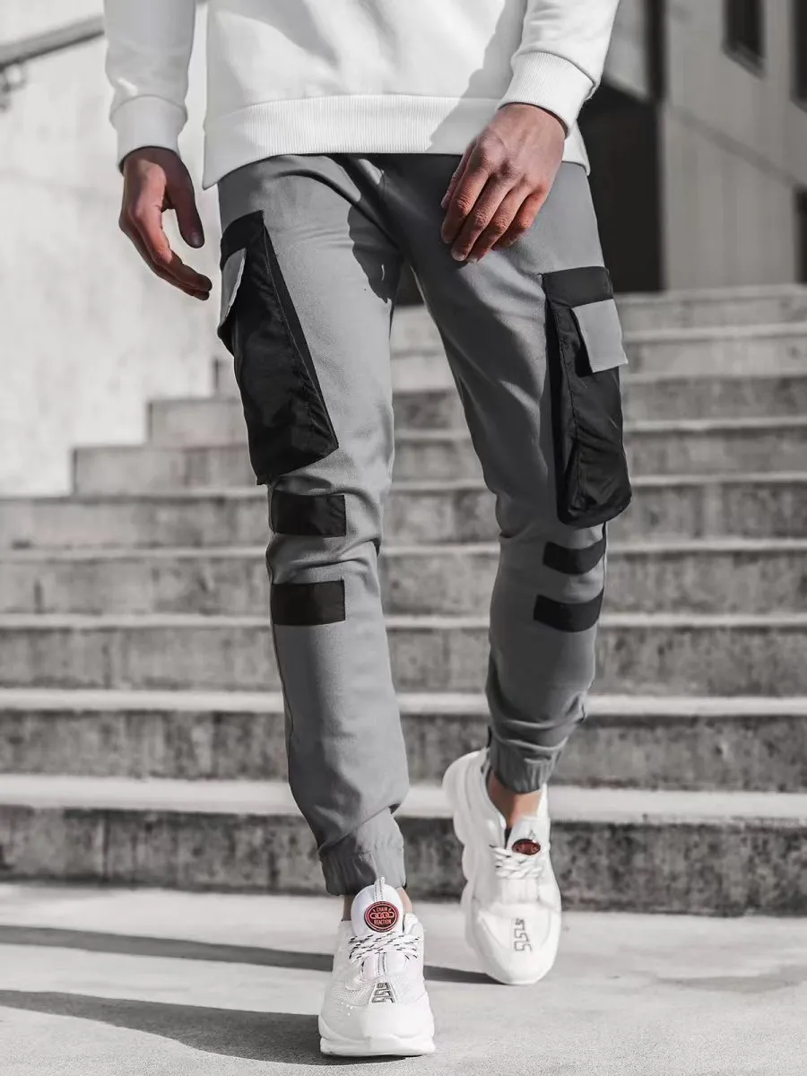Men's Overalls Autumn/Winter Multi Pocket Leggings Korean Version Youth Functional Casual Pants