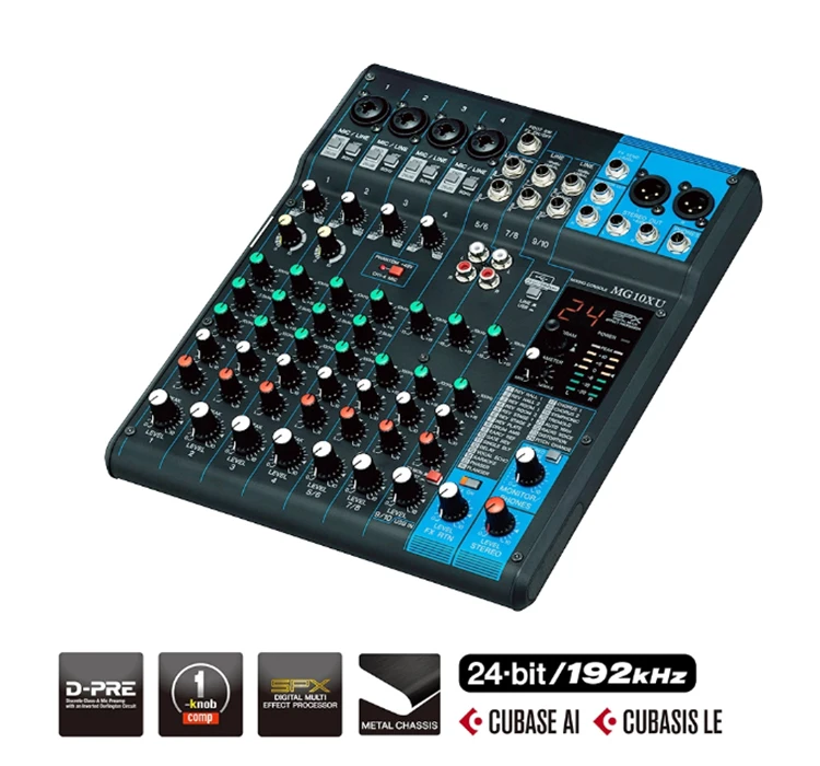 MG10XU 10 channel Audio Mixer Sound Console USB interface and Effects audio mixer