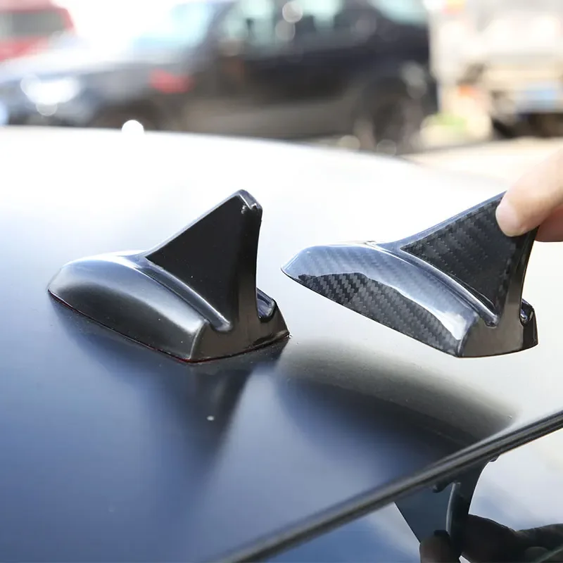 

For Maserati Ghibli 2014-2019 Real Carbon Fiber Car Roof Shark Fin Antenna Signal Antenna Cover trim sticker Car Accessories