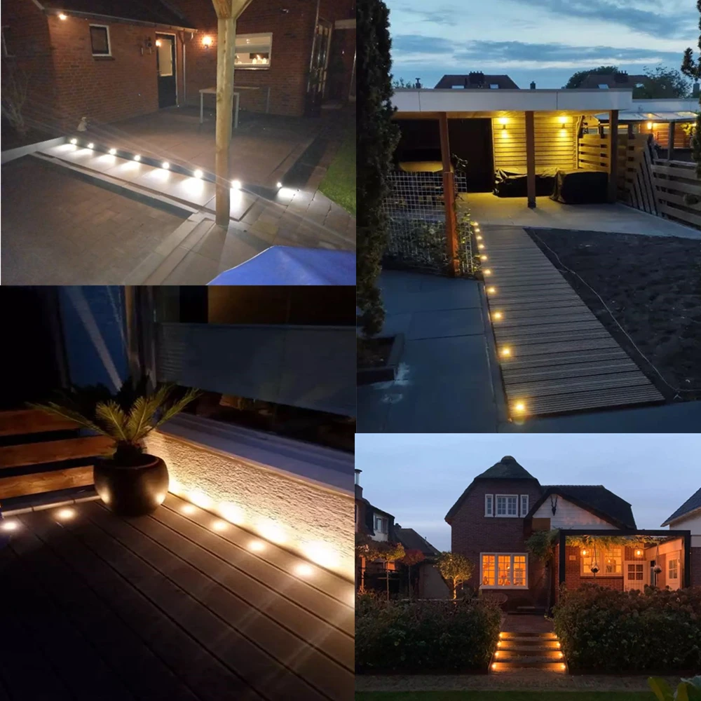 IP67 Waterproof Underground Lamp 12V LED Recessed Landscape Spotlight Outdoor Garden Buried Light Pathway Step Light with Driver