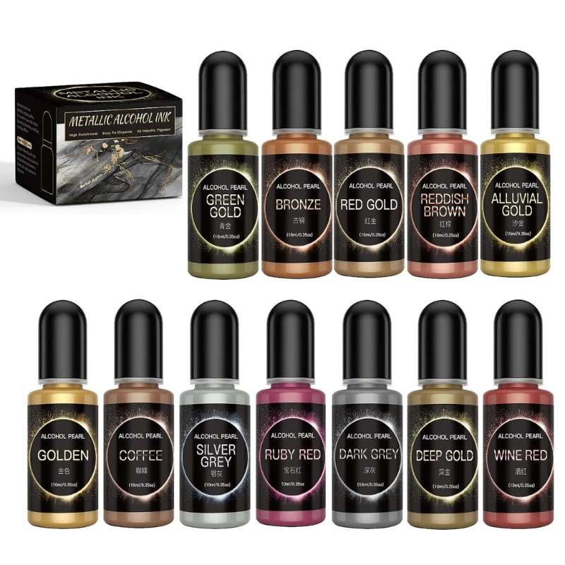 

N58F Resin Color Pigment Liquid 12 Color Epoxy Resin Paint Metallic Alcohol-based