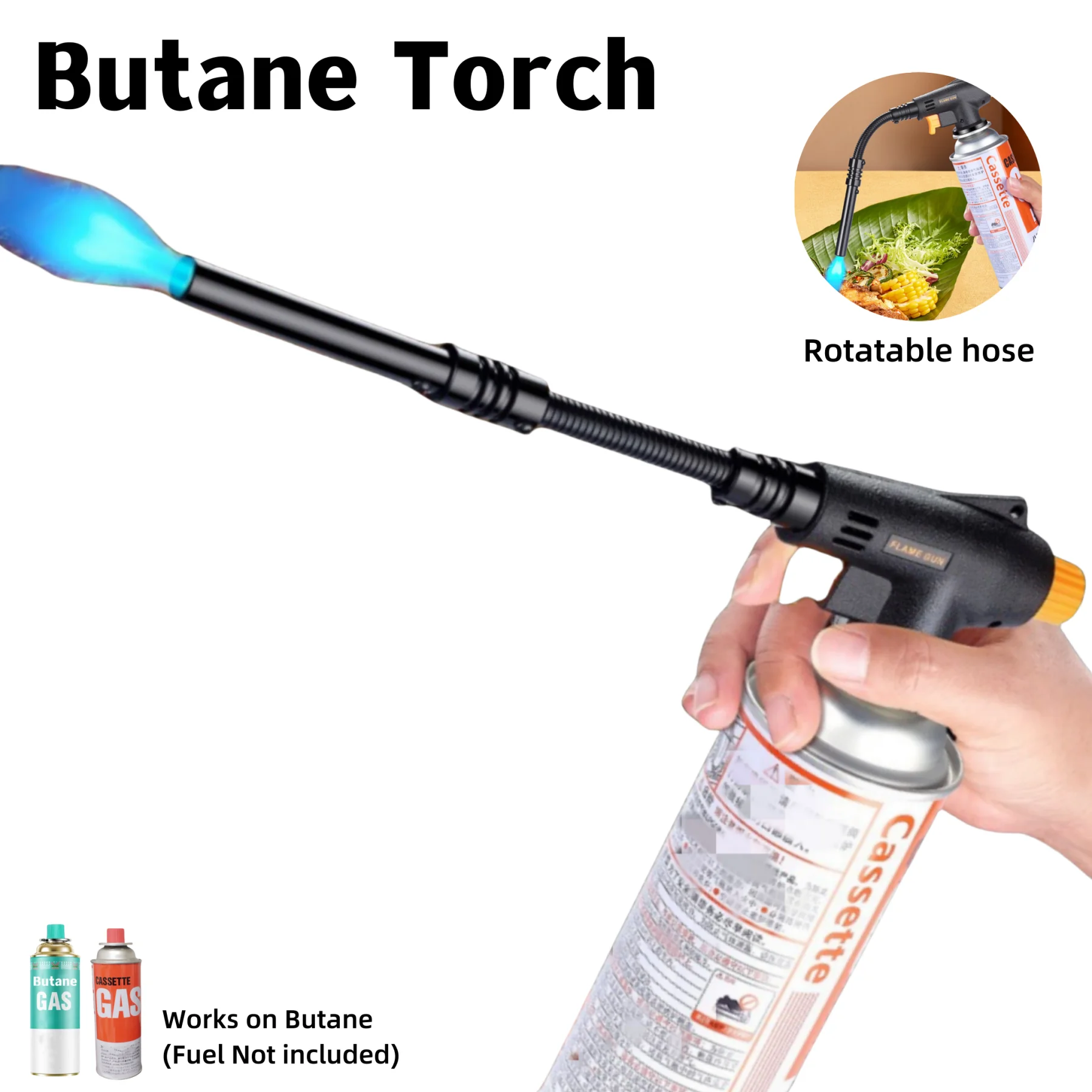 Gas Torch Butane Torch Welding Torch Portable Kitchen High Temperature Used for Cooking Charcoal Burning Barbecue