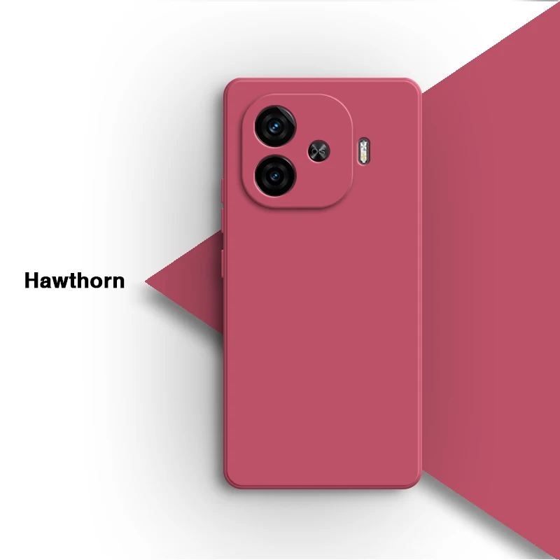 Vibrant Candy Color Soft Silicone Phone Case - Durable Liquid Silicone Back Cover