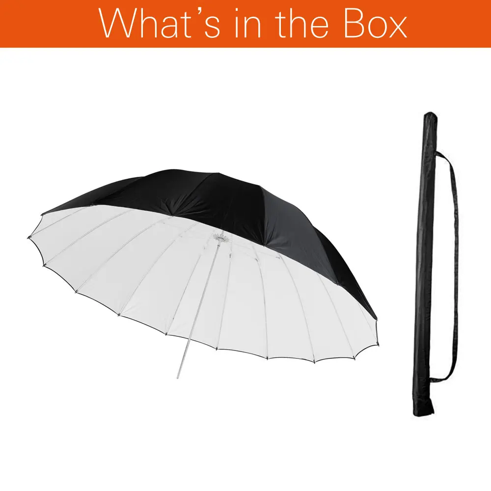 고독스 스튜디오 사진 촬영용 소프트 엄브렐라 70인치(178cm) 화이트 블랙 반사 조명 라이트 엄브렐라