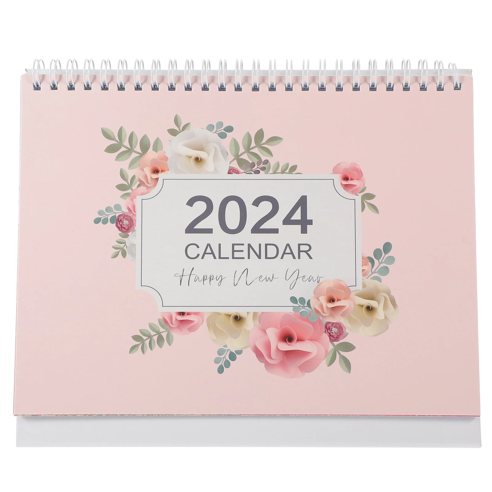 Desk Standing Calendar Simple Pink Calendar Desktop Monthly Planner Table Office Tabletop Schedule Wall Daily Decorative