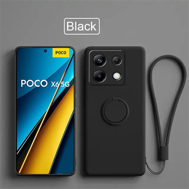 Liquid Silicone Magnetic Phone Case with Ring Holder - Durable and Stylish Accessories