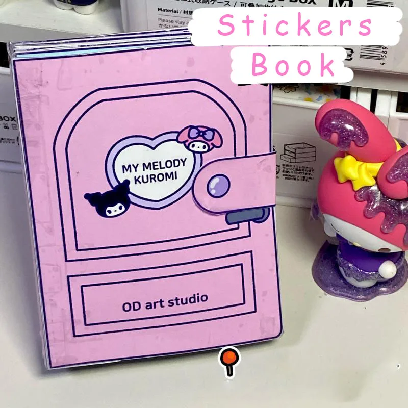 

Sanrio Kawali Kuromi My Melody Sticker Book Diy Games Quiet Book Originality Anime Girls Gift Friend Birthday Gift Toys For Kids