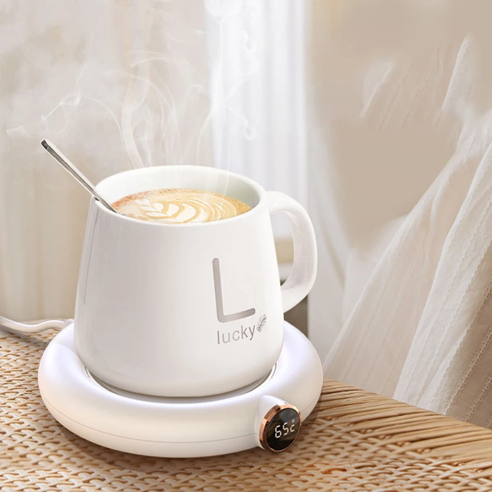Mini Portable USB Cup Warmer 3 Gear Coffee Mug Heating Coaster Smart Thermostatic Hot Plate Milk Tea Water Heating Pad Heater 5