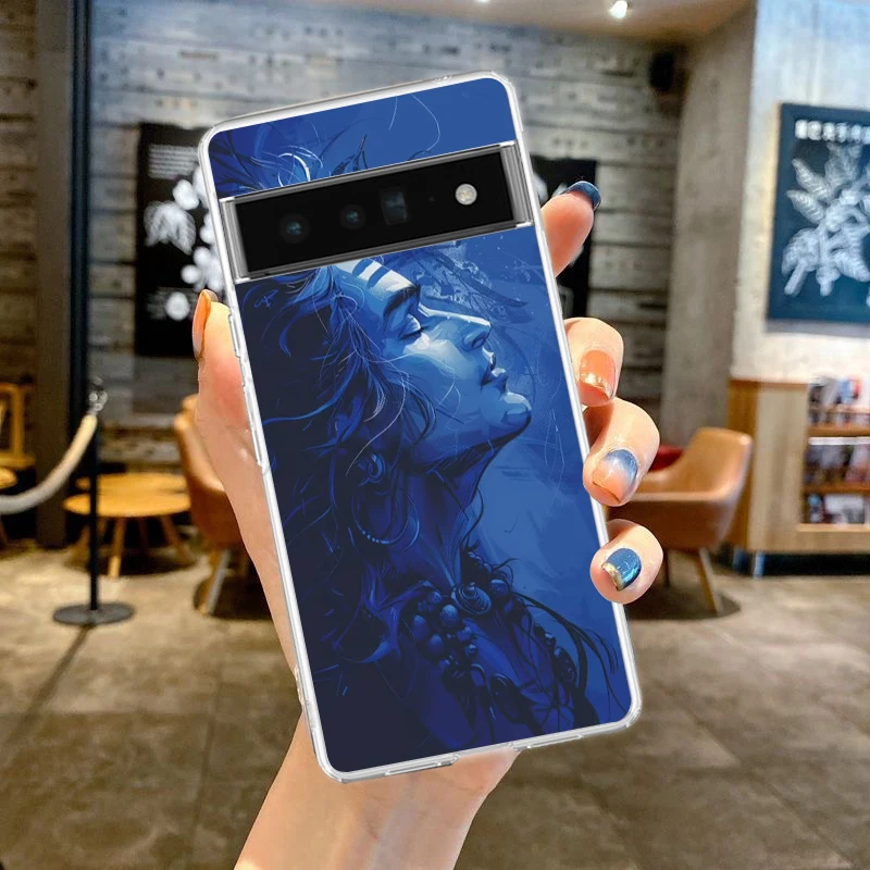 Clear Soft TPU Phone Case with Lord Shiva and Buddha Design