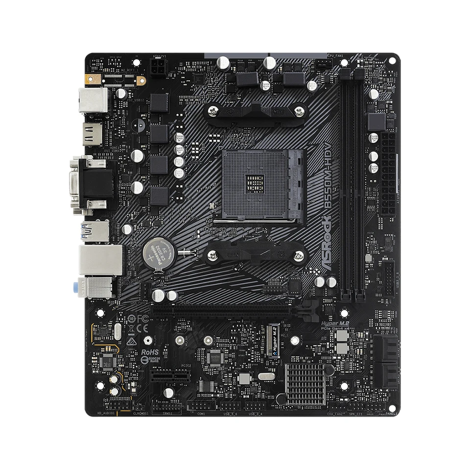マザーボードASRock-B550M-HDV,ryzen 5, 5600, 5600g,r7,5700x3d