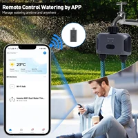 Автоматический таймер воды Insoma Zigbee Wi-Fi, 2 выхода, система полива для орошения сада, спринклер, программатор, инструменты, поддержка Alexa — изображение 2