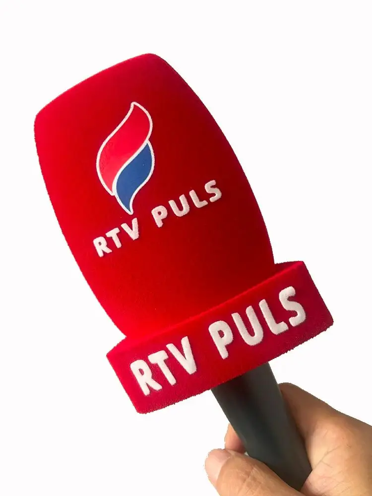 Kundenspezifisches Logo, bedruckte dreieckige Schaumstoffkappe, Mikrofon, Schwamm, Logo, Windschutzscheibe, Videomikrofon, Windschutz, TV-Stationen, Interview-Pop-Filter – Detail 4