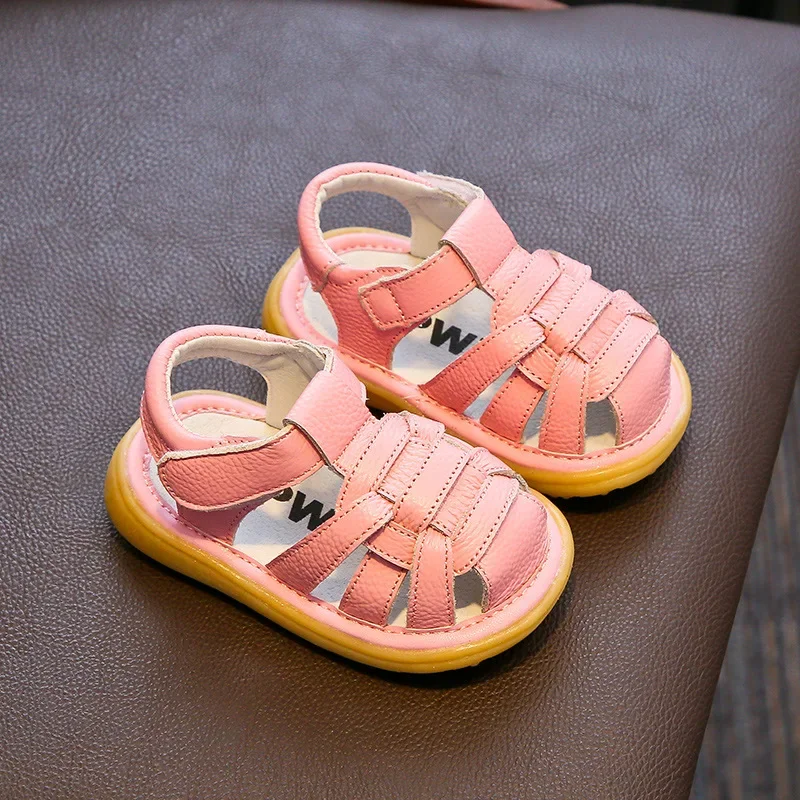 Summer Kids Sandals Soft Bottom Genuine Leather