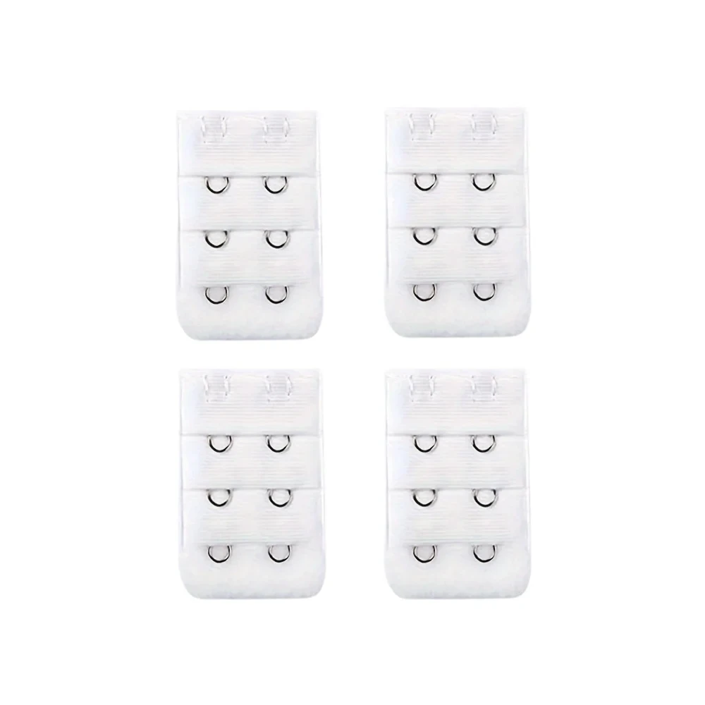 4 pcs Bra Extension Strap Extenders for Women Adjustable Belt Buckle Bra Extension Strap Hook Clip Expander 3 Rows 2 Hooks