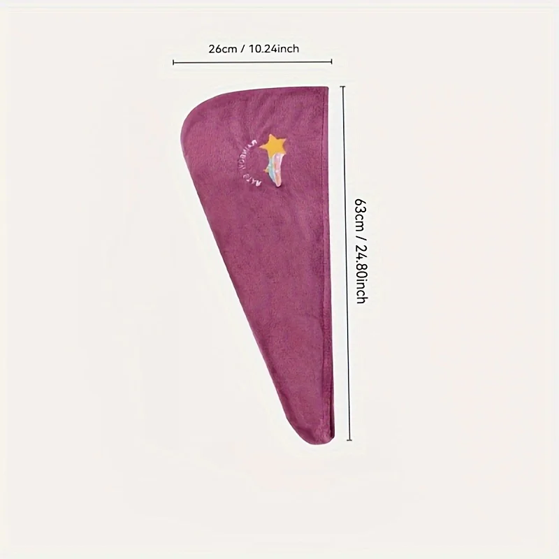 1pc highly absorbent women towel cap bath towel,soft and quick drying star dolphin pattern,pink blue,perfect bathroom accessory