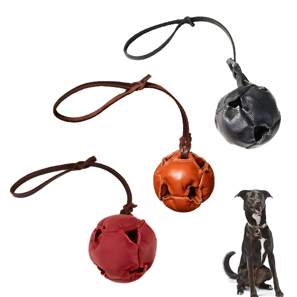Dog Training Dog Leather Ball Training Supplies Bite Ball Pet Toy Vent Cowhide Bite Stick Pillow German Shepherd